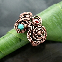 Coppery ring - Ocean nail