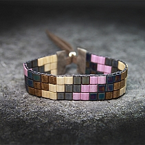 Ethnic bracelet - beading - Bury