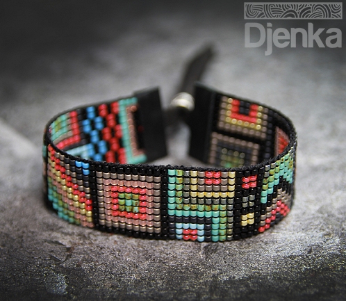 Ethnic bracelet - beading - Selfoss